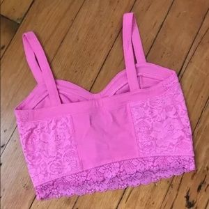 Abercrombie & Fitch Tops - A&F Pink Lace Crop Top Bralette Abercrombie & Fitch Tops - A&F Pink Lace Crop Top Bralette
